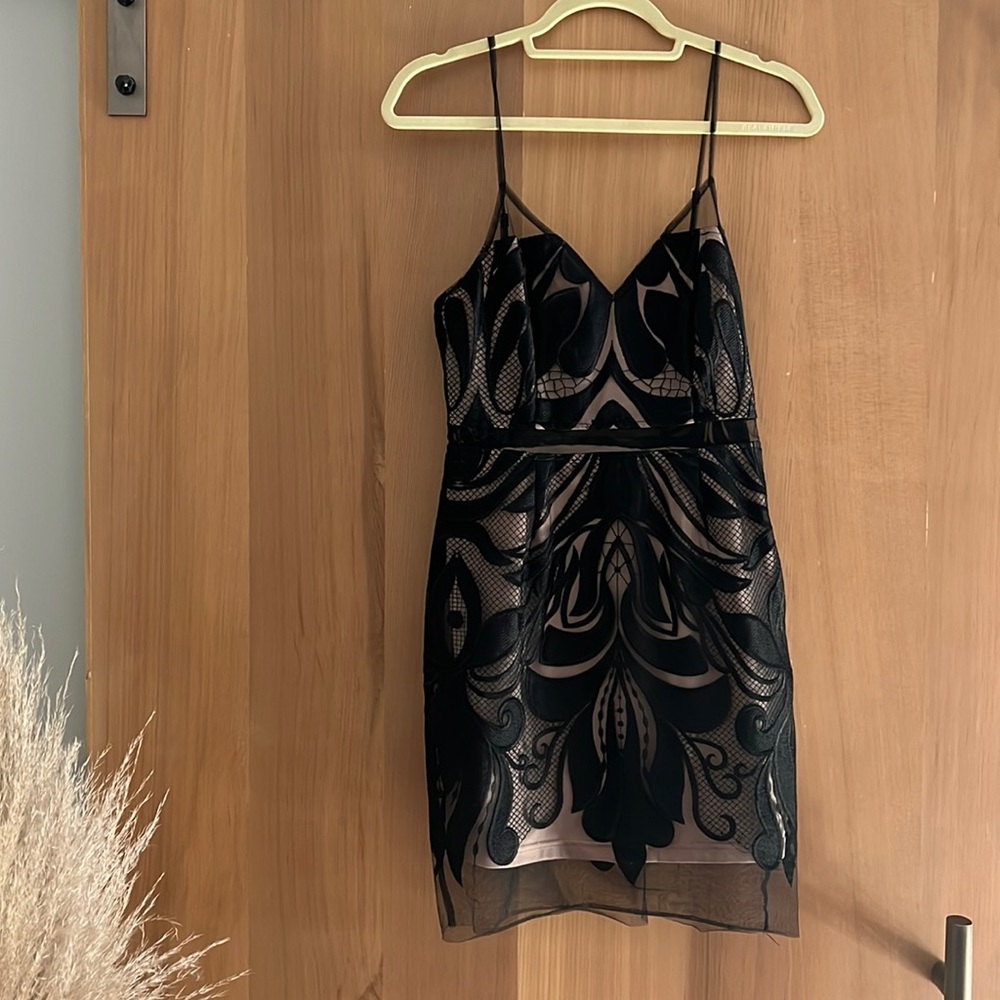 Nastygal Black Sheer Lace with Nude Lining - Believe it’s a Size Small